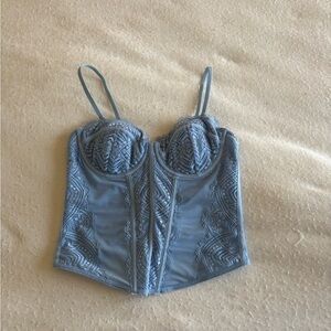 Garage Blue Lace Bustier Camisole